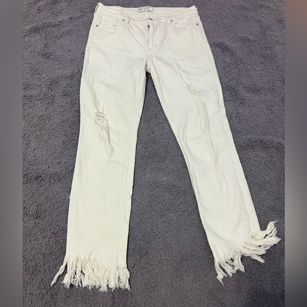 Free People Cream Jeans